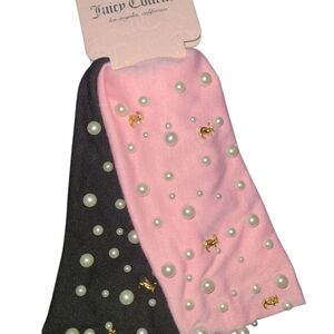 💕NWT Juicy Couture Pink/Black Headband Set